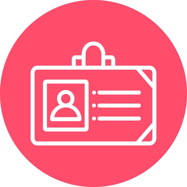 Estilo del icono de la tarjeta de identificación de diseño vectorial