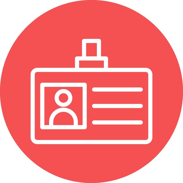 Estilo del icono de la tarjeta de identificación de diseño vectorial