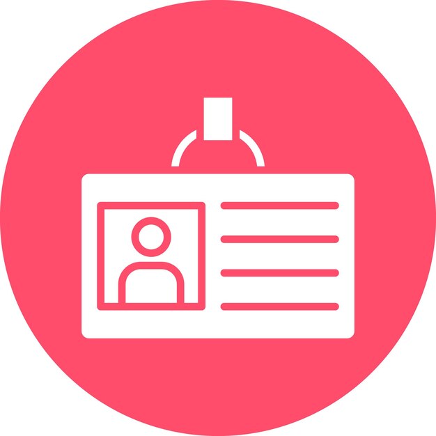 Estilo del icono de la tarjeta de identificación de diseño vectorial