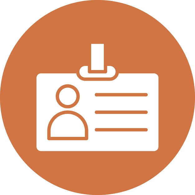 Estilo del icono de la tarjeta de identificación de diseño vectorial