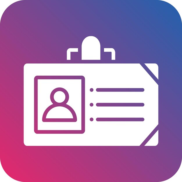Estilo del icono de la tarjeta de identificación de diseño vectorial