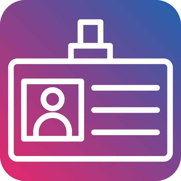 Estilo del icono de la tarjeta de identificación de diseño vectorial