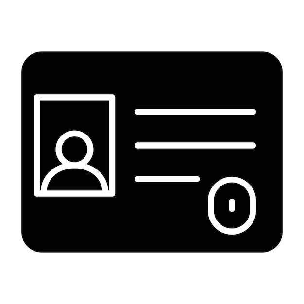 Estilo del icono de la tarjeta de identificación de diseño vectorial