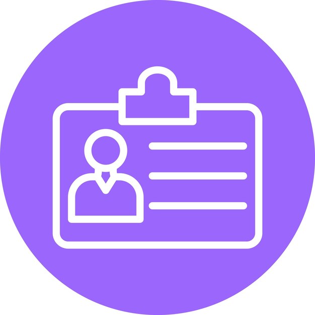Estilo del icono de la tarjeta de identificación de diseño vectorial