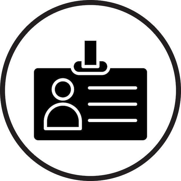 Estilo del icono de la tarjeta de identificación de diseño vectorial