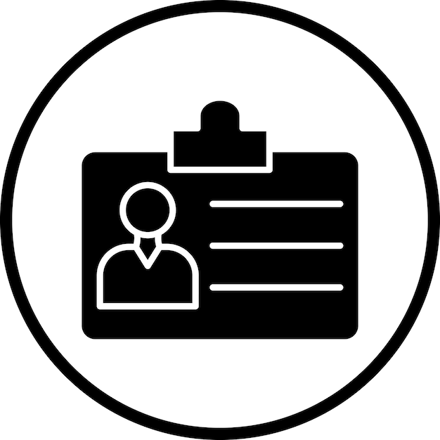 Estilo del icono de la tarjeta de identificación de diseño vectorial