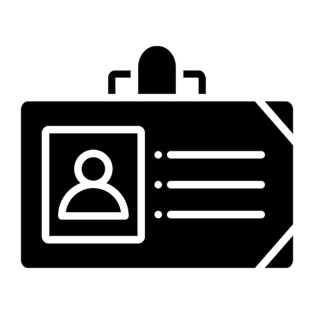 Estilo del icono de la tarjeta de identificación de diseño vectorial
