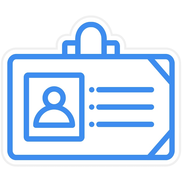 Estilo del icono de la tarjeta de identificación de diseño vectorial