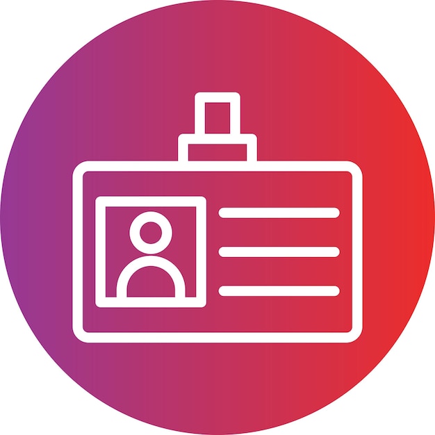 Estilo del icono de la tarjeta de identificación de diseño vectorial
