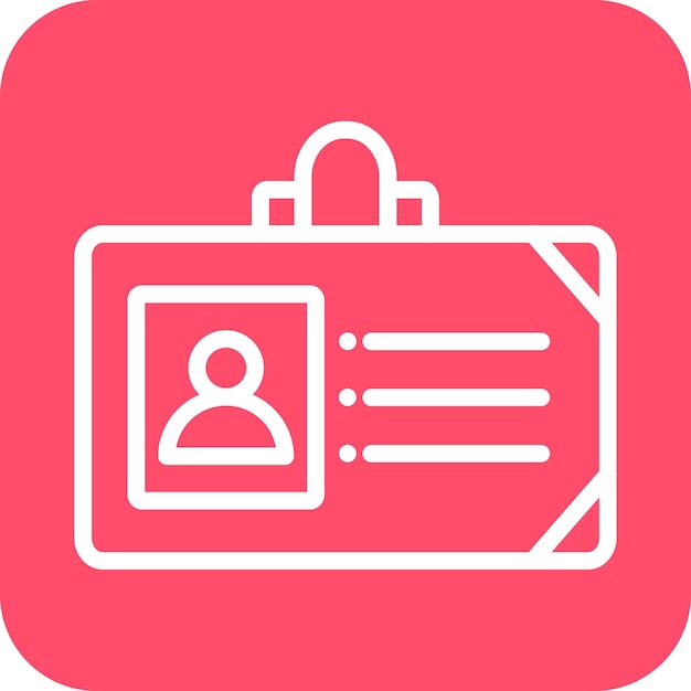 Estilo del icono de la tarjeta de identificación de diseño vectorial
