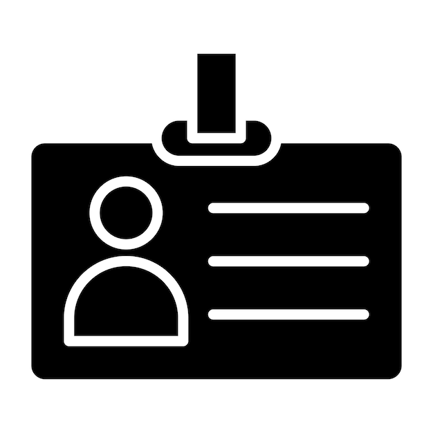 Estilo del icono de la tarjeta de identificación de diseño vectorial