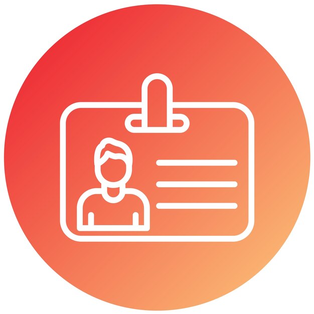 Estilo del icono de la tarjeta de identificación de diseño vectorial