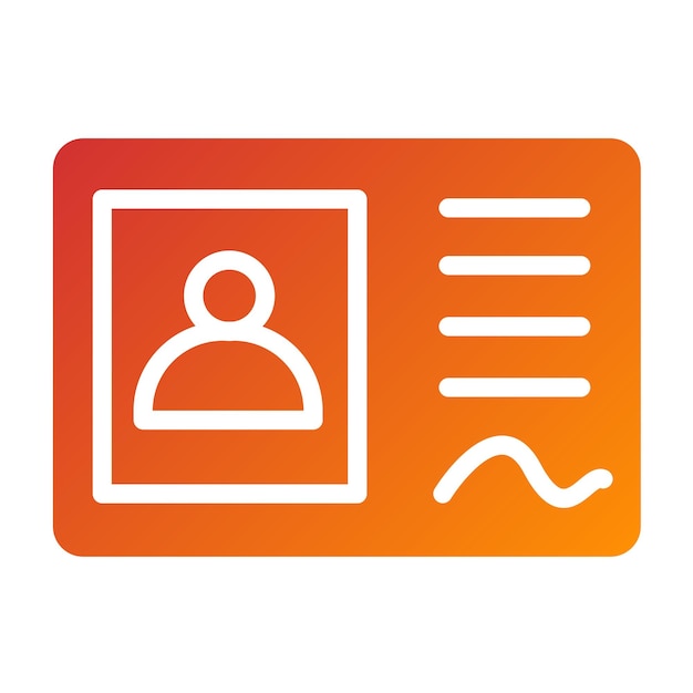 Estilo del icono de la tarjeta de identificación de diseño vectorial