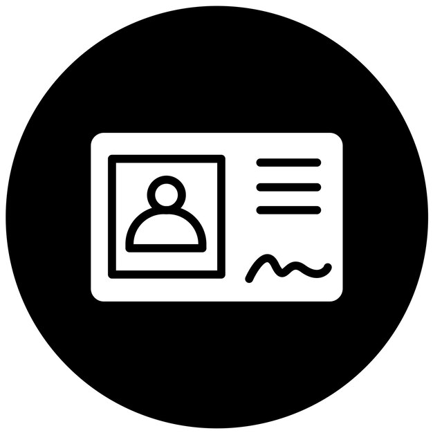 Estilo del icono de la tarjeta de identificación de diseño vectorial