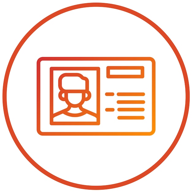 Estilo del icono de la tarjeta de identificación de diseño vectorial