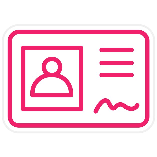 Estilo del icono de la tarjeta de identificación de diseño vectorial
