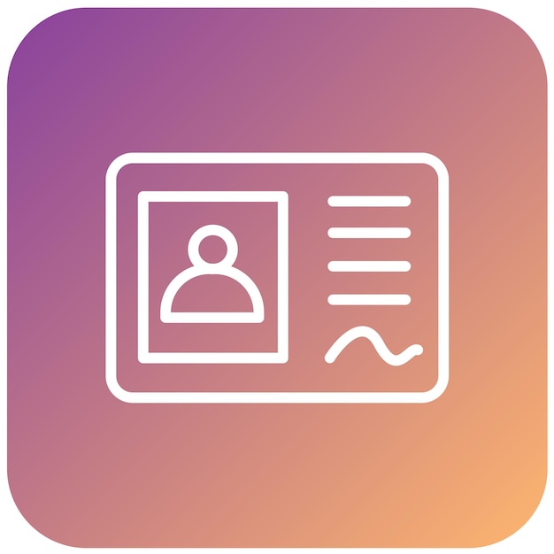Estilo del icono de la tarjeta de identificación de diseño vectorial