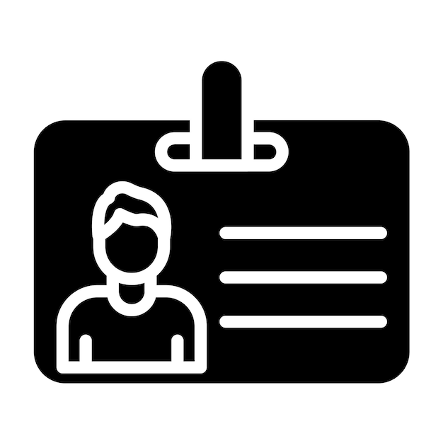 Estilo del icono de la tarjeta de identificación de diseño vectorial