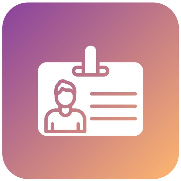 Estilo del icono de la tarjeta de identificación de diseño vectorial