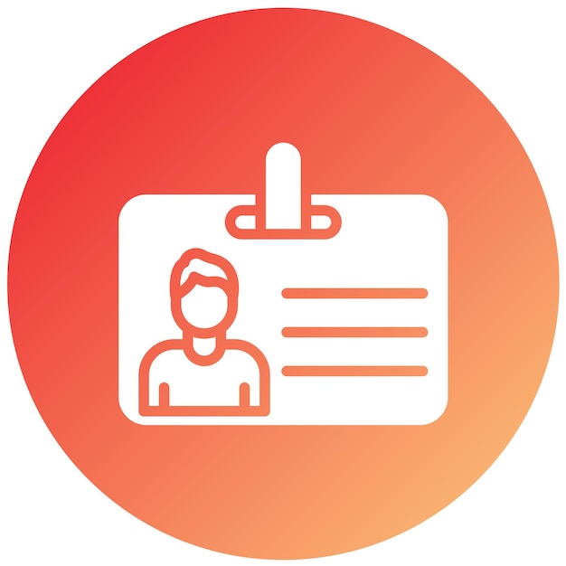 Estilo del icono de la tarjeta de identificación de diseño vectorial