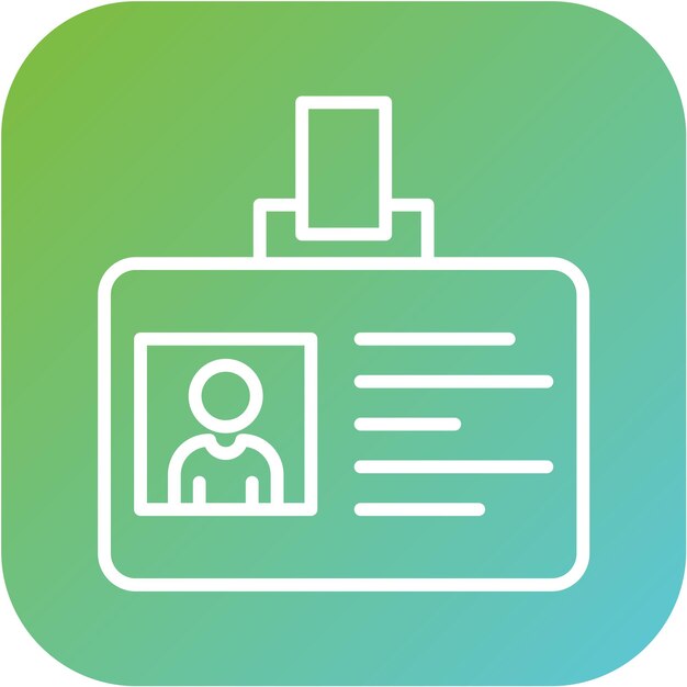 Estilo del icono de la tarjeta de identificación de diseño vectorial