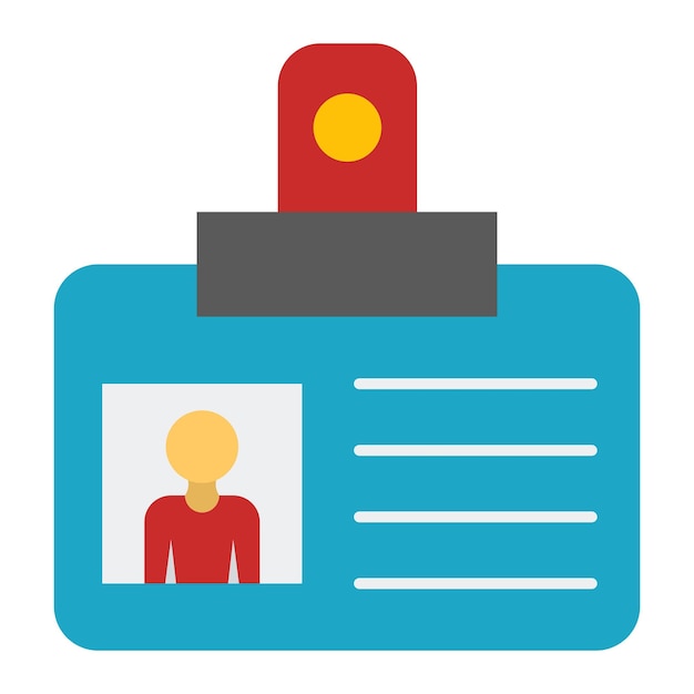 Estilo del icono de la tarjeta de identificación de diseño vectorial