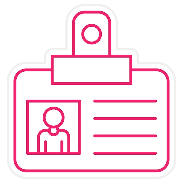 Estilo del icono de la tarjeta de identificación de diseño vectorial