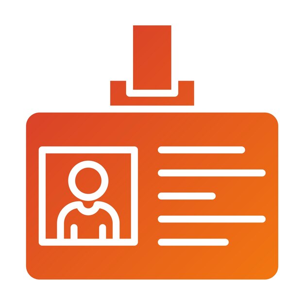 Estilo del icono de la tarjeta de identificación de diseño vectorial