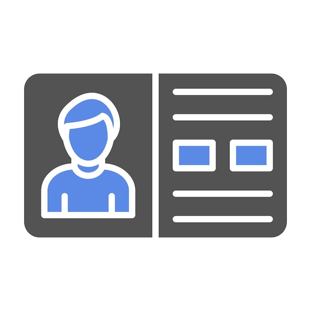 Estilo del icono de la tarjeta de identificación de diseño vectorial