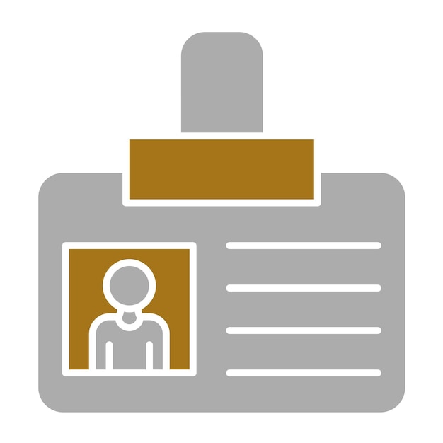Estilo del icono de la tarjeta de identificación de diseño vectorial