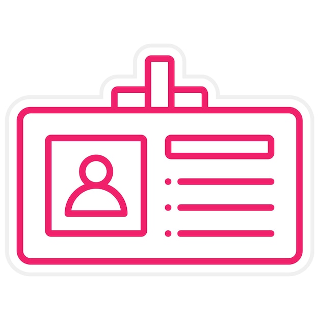 Estilo del icono de la tarjeta de identificación de diseño vectorial
