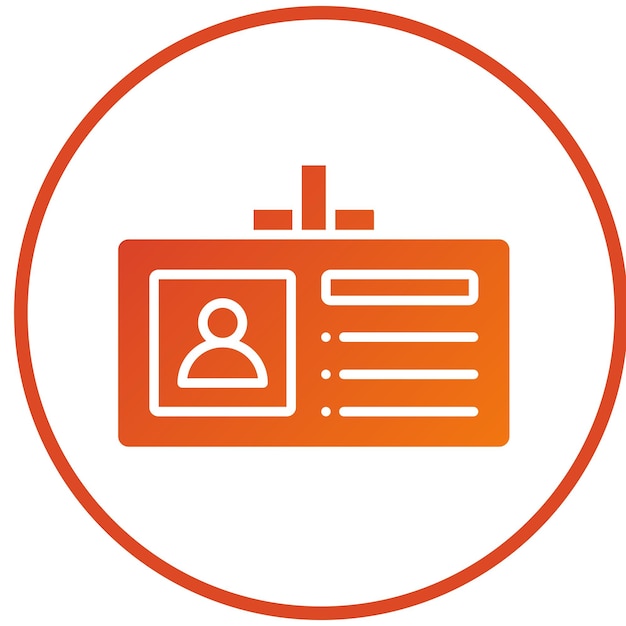 Estilo del icono de la tarjeta de identificación de diseño vectorial