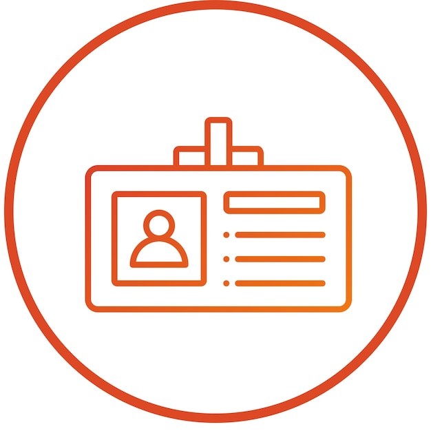 Estilo del icono de la tarjeta de identificación de diseño vectorial