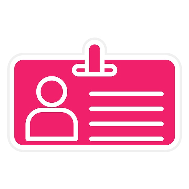 Estilo del icono de la tarjeta de identificación de diseño vectorial