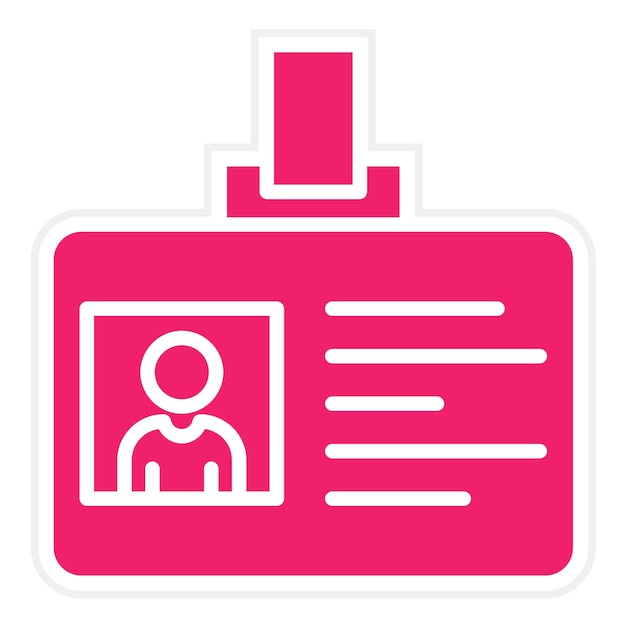 Estilo del icono de la tarjeta de identificación de diseño vectorial