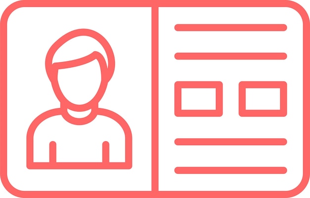 Estilo del icono de la tarjeta de identificación de diseño vectorial