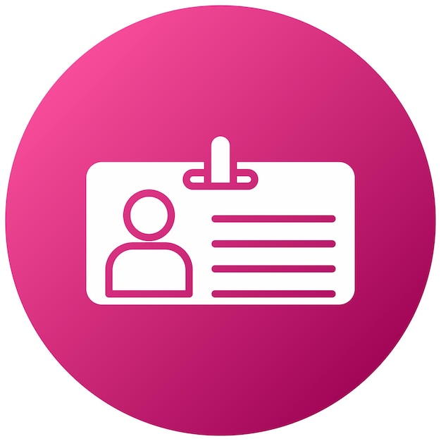 Estilo del icono de la tarjeta de identificación de diseño vectorial