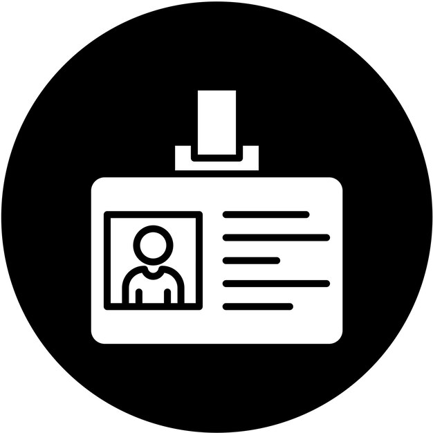 Estilo del icono de la tarjeta de identificación de diseño vectorial