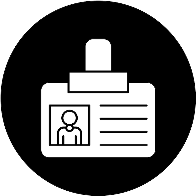 Estilo del icono de la tarjeta de identificación de diseño vectorial