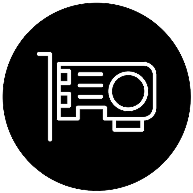 Estilo del icono de la tarjeta IO de diseño vectorial