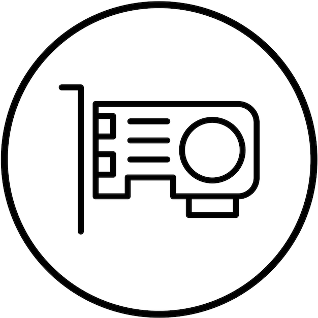 Estilo del icono de la tarjeta IO de diseño vectorial