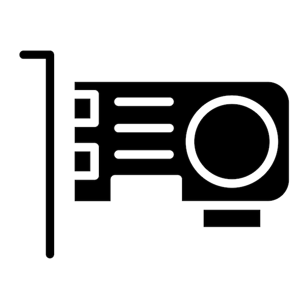Estilo del icono de la tarjeta IO de diseño vectorial