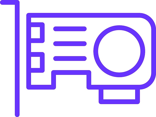 Estilo del icono de la tarjeta IO de diseño vectorial
