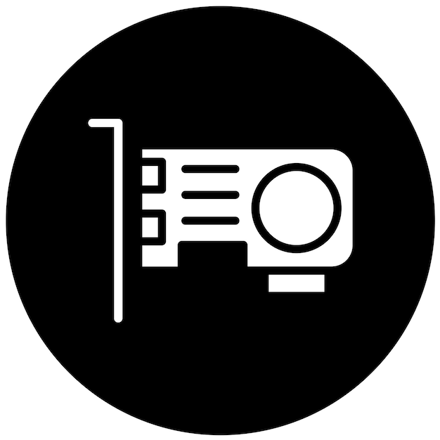 Estilo del icono de la tarjeta IO de diseño vectorial