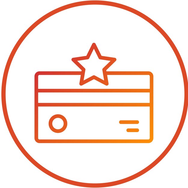 Estilo del icono de la tarjeta de lealtad de diseño vectorial