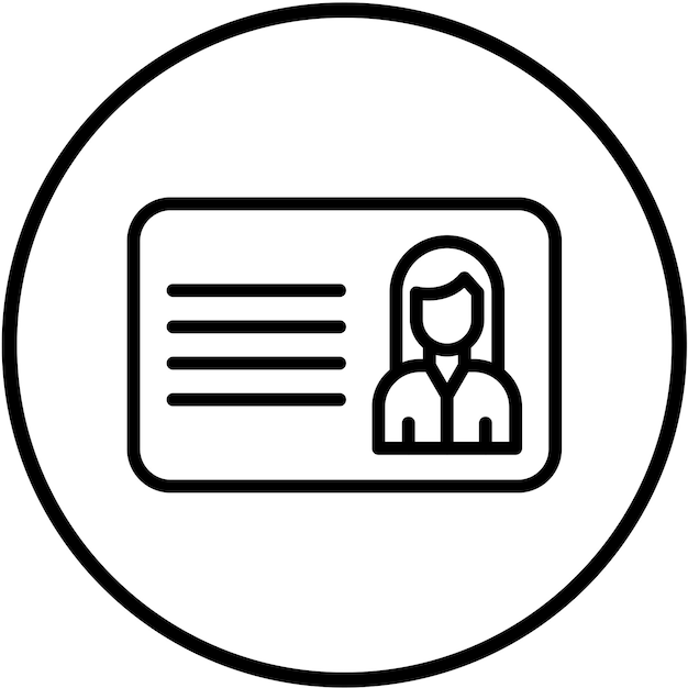 Estilo del icono de la tarjeta de miembro de diseño vectorial