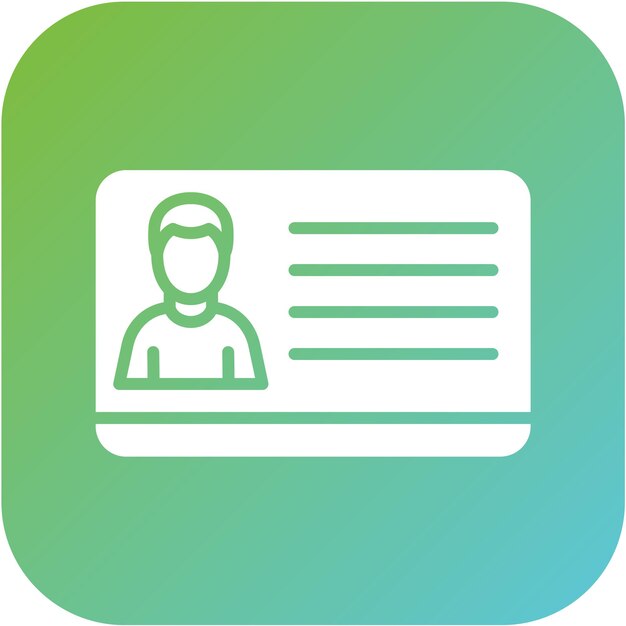 Estilo del icono de la tarjeta de miembro de diseño vectorial