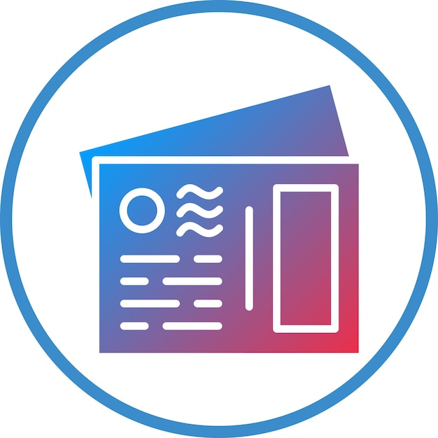 Estilo del icono de la tarjeta postal