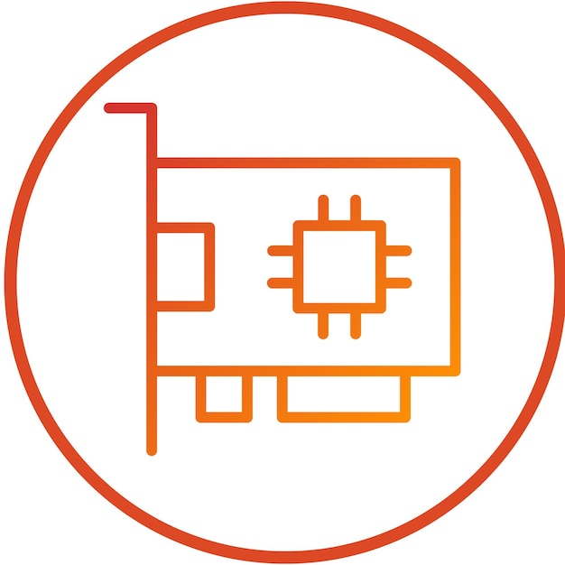 Estilo del icono de la tarjeta de red de diseño vectorial