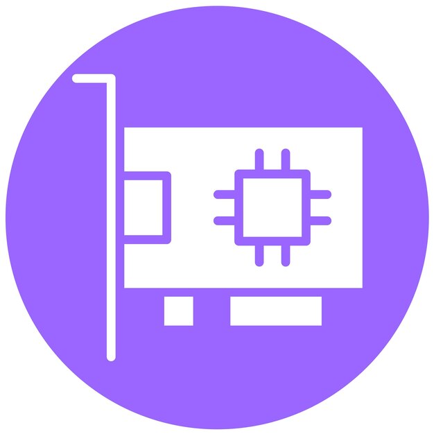 Estilo del icono de la tarjeta de red de diseño vectorial